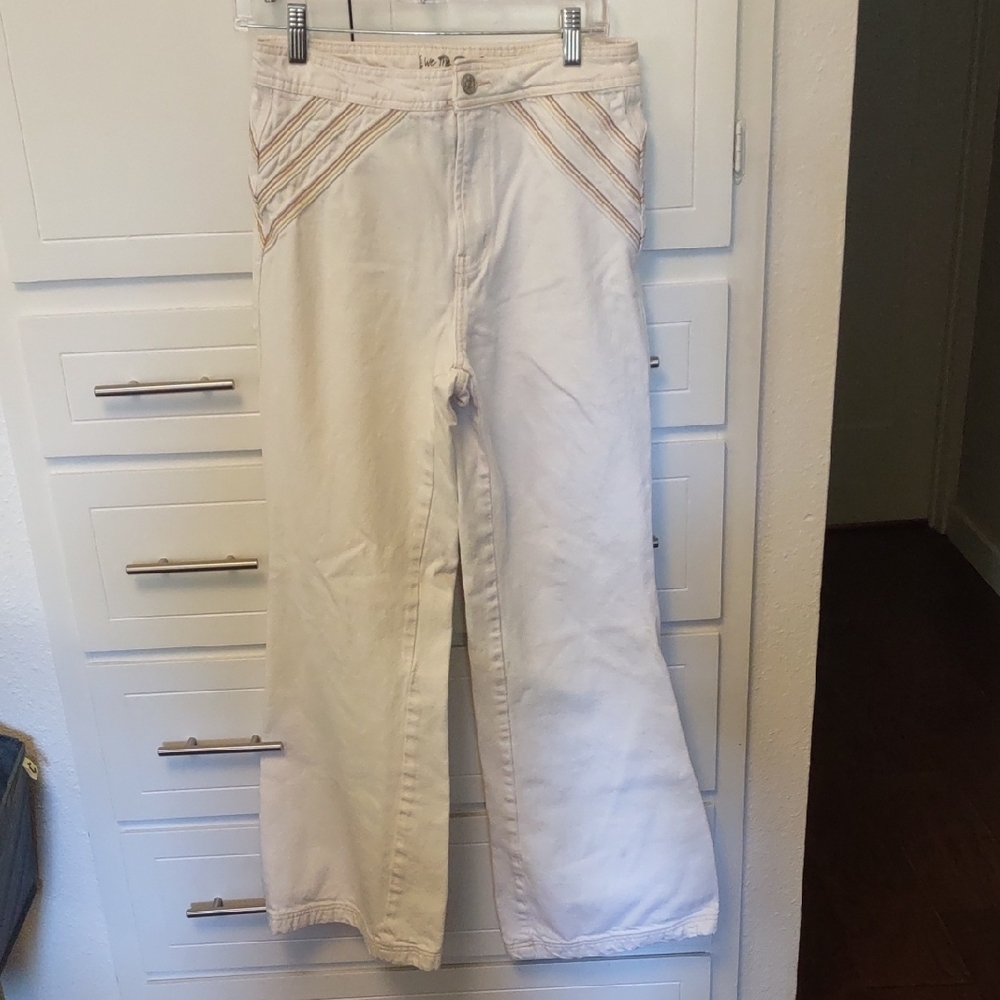 We The Free Cream Flare Jeans